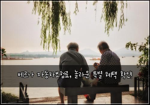 베르나 자동차보험료, 놀라운 특별 혜택 확인!