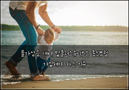  물가상승 대비! 탑클러스유니브스 종신보험 가입해야 하는 이유