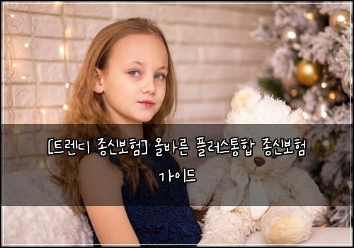  [트렌디 종신보험] 올바른 플러스통합 종신보험 가이드