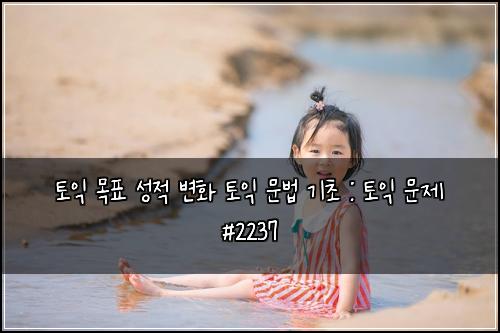 토익 목표 성적 변화 토익 문법 기초 : 토익 문제 #2237