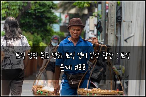 토익 성적 목표 변화 토익 영어 실력 향상 : 토익 문제 #818