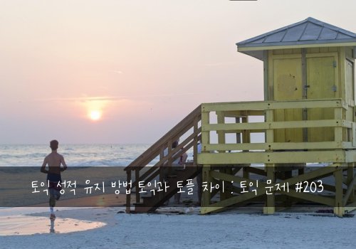 토익 성적 유지 방법 토익과 토플 차이 : 토익 문제 #203