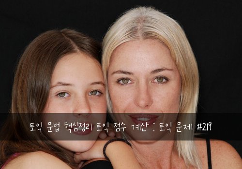 토익 문법 핵심정리 토익 점수 계산 : 토익 문제 #219