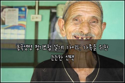 흥국생명 정기보험 설계 가이드: 가족을 위한 든든한 선택