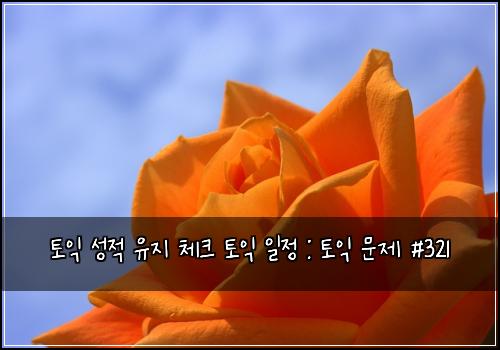 토익 성적 유지 체크 토익 일정 : 토익 문제 #321