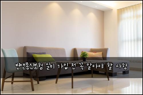 변액종신보험 실비 가입 전 꼭 알아야 할 사항