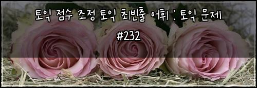 토익 점수 조정 토익 최빈출 어휘 : 토익 문제 #232