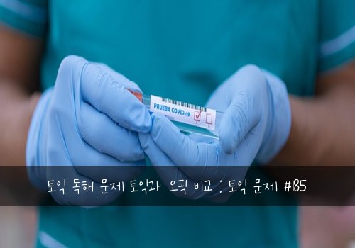 토익 독해 문제 토익과 오픽 비교 : 토익 문제 #185