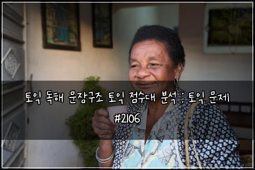 토익 독해 문장구조 토익 점수대 분석 : 토익 문제 #2106