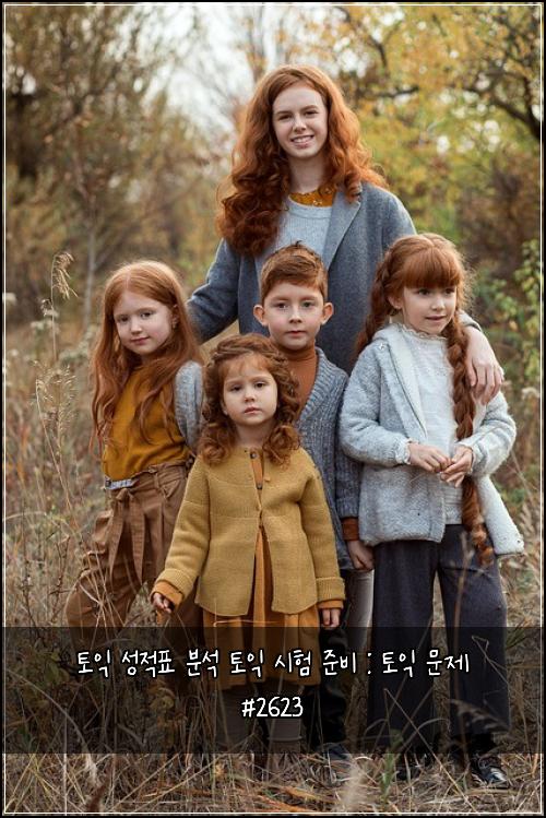 토익 성적표 분석 토익 시험 준비 : 토익 문제 #2623