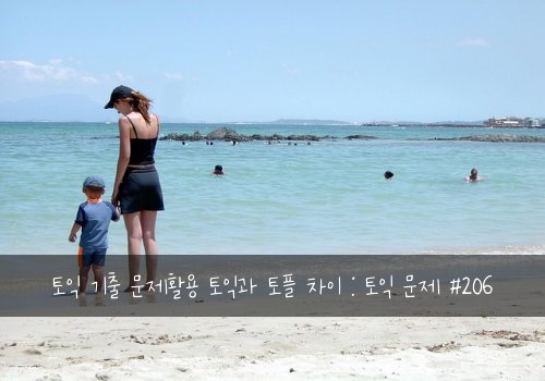 토익 기출 문제활용 토익과 토플 차이 : 토익 문제 #206