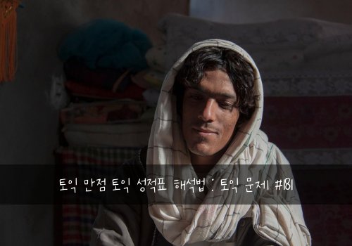 토익 만점 토익 성적표 해석법 : 토익 문제 #181