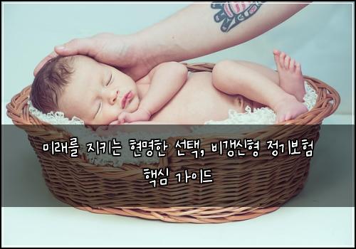 미래를 지키는 현명한 선택, 비갱신형 정기보험 핵심 가이드