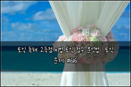 토익 독해 고득점 비법 토익 점수 분석법 : 토익 문제 #616
