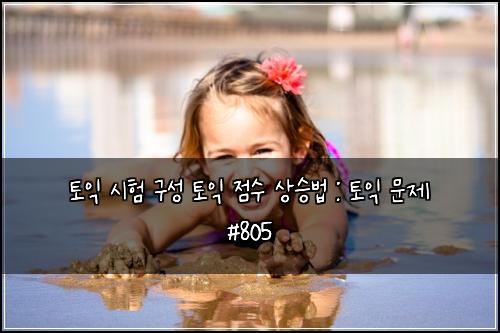 토익 시험 구성 토익 점수 상승법 : 토익 문제 #805