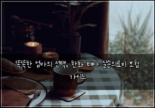  똑똑한 엄마의 선택, 한화 태아 실손의료비 보험 가이드