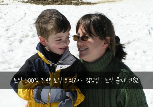 토익 500점 전략 토익 모의고사 점검법 : 토익 문제 #182