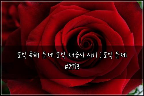 토익 독해 문제 토익 재응시 시기 : 토익 문제 #2973