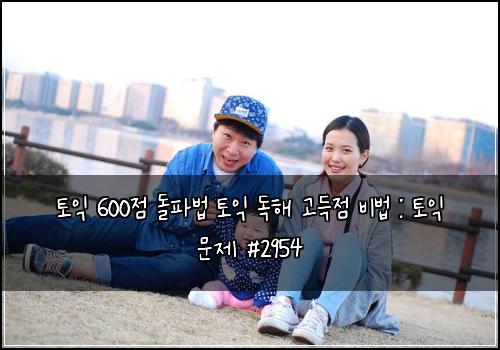 토익 600점 돌파법 토익 독해 고득점 비법 : 토익 문제 #2954