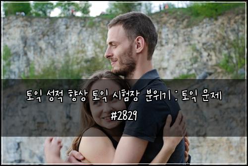 토익 성적 향상 토익 시험장 분위기 : 토익 문제 #2829