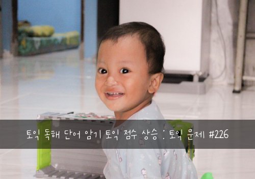 토익 독해 단어 암기 토익 점수 상승 : 토익 문제 #226