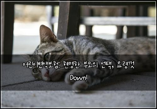 어린이변액보험: 현명한 부모의 선택, 요령껏 Down!