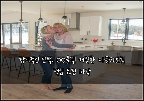  합리적인 선택, OO클릭! 저렴한 자동차보험 핵심 요점 파악
