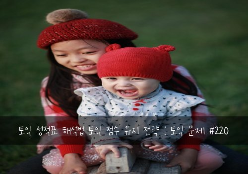 토익 성적표 해석법 토익 점수 유지 전략 : 토익 문제 #220