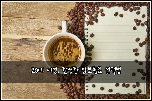 20대 여성, 현명한 암보험료 선택법